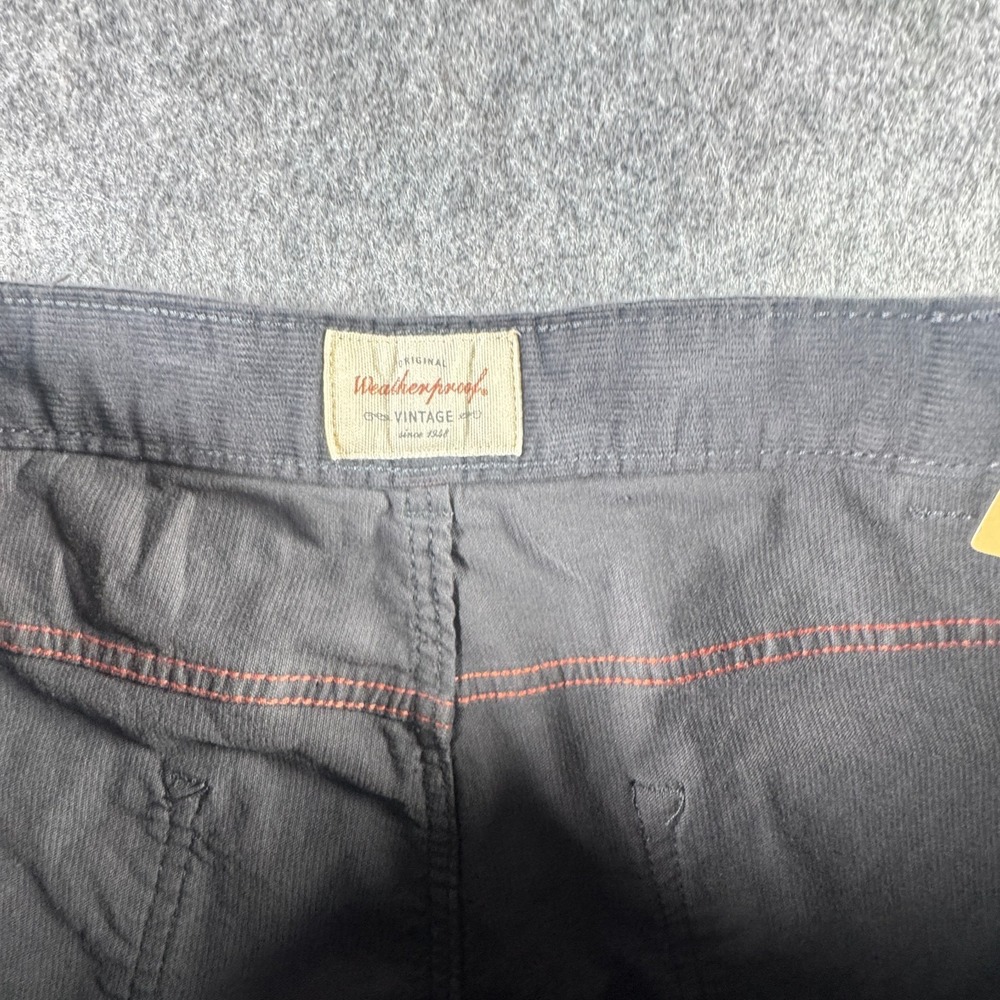 Weatherproof Vintage Mens Iron Gray 38x32 Corduroy 5 Pocket Straight Fit Pants - Picture 9 of 16